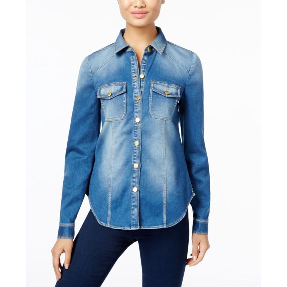 INC International Concepts Petite Denim Shirt